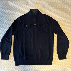 Banana Republic Men's Navy Blue Turtleneck Sweater